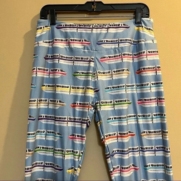 Lost Princess Apparel Disney Rainbow Monorail TC Tall And Curvy Leggings Blue - Picture 2 of 7